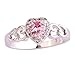 Psiroy Women's 925 Sterling Silver 1cttw Pink Topaz Filled Ring