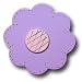 Purple Lolli Flower Drawer Pull