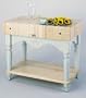 John Boos Calais Table w/ Shelf - 42x24x36 in Top - Sage
