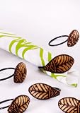 Grehom Napkin Rings Tribal - Set of 6; Made of Wood & Metal