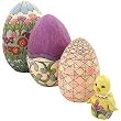 Jim Shore SET OF 4 NESTED EASTER EGG BOXES 4012461 NIB