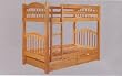Lovely Honey Oak Finish Twin Size Bunk Bed/2pc Drawers