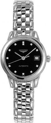 Longines Watches Longines Flagship Automatic with Diamond Hour Makers Womens Watch