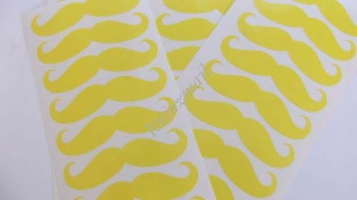 Vinyl 50 ct 1" Yellow Bow Ties Easy Peel Off and Stick 50 ct Total