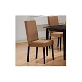 Coaster Microfiber Chairs, Cappuccino, Set of 2