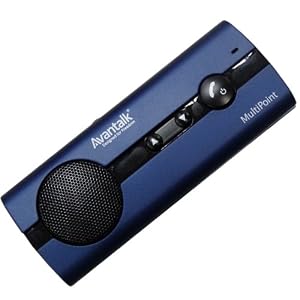 Portable Bluetooth Visor Hands-free Speakerphone Car Kit for all Bluetooth Enabled Cell Phone with USB Charger and Car Charger