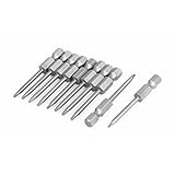 uxcell トルクスドライバービット T6ヘッド 六角シャンク幅: 0.63mm 全長50mm