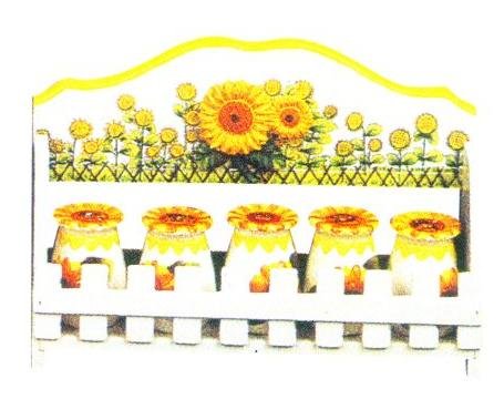 SUNFLOWER 3-D Spice Rack & Jars *NEW*