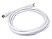 Monoprice RG6 Quad Shield CL2 Coaxial Cable with F Type Connector, 6ft, White