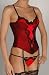 Shirley of Hollywood Crinkle Bengaline & Lace Bustier And Thong Set (29065)