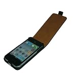 Black Top Flip Case For Apple Iphone 4 4S Case Includes Screen Protector, Supergets Screen Wiper , Stylus And Polishing Cloth