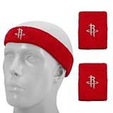 adidas Houston Rockets Red Headband & Wristband Set