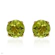 Stud Earrings With 2.00ctw Genuine Peridots Made of Yellow Gold