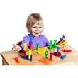 Lauri SMART SHAPES & STACKING PEGS - Includes 5 Crepe Rubber Shapes & 21 Stacking Pegs