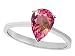 1.50 cttw 14K Gold Genuine Pink Tourmaline Pear Shape Solitaire Engagement Ring - 14kt White or Yellow Gold