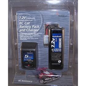 7.2V 2000 mAh Nickel Cadmium RC Car Battery Pack and Charger by Radio Shack