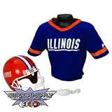 Illinois Fighting Illini NCAA Football Helmet and Jersey Set