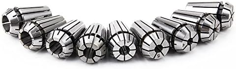 SkyQ ER16 Spring Collet Chuck Sets Router Collet Clamping Range 2.0-10.0mm for CNC Milling Lathe Tool Pack of 9