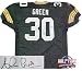 Ahman Green Autographed/Hand Signed Green Bay Packers Reebok Authentic Green Jersey