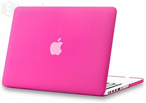 Steklo - MacBook Pro 13.3" Retina Display Case Rubberized Hard Cover (Models: A1502 and A1425) Shell - NEON PINK