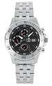 Burgmeister Sydney BM404-121 Herren Quarz Uhr Edelstahl schwarzes Zifferblatt drehbare Lünette Tag/Datum/Monat/24h Sicherheitsfaltschließe