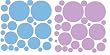 72 Wall Polka Dots Blue and Purple