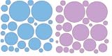Review KidsRoomarama  / Over 50 Wall Polka Dots Blue and Purple