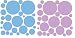 72 Wall Polka Dots Blue and Purple