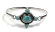 STERLING SILVER BANGLE BRACELET with Turquoise