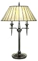 Quoizel Twin Light Bronze Tiffany Style Table Lamp