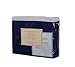Honeymoon 1800 Brushed Microfiber Embroidered Bed Sheet Set, Ultra Soft, Queen - Navy Blue