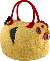 Rubber Chicken Hen Tote Bag Handbag Purse Pocketbook "Henbag"