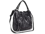 Hype Neela Double Shoulder Tote in Black