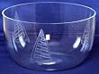 Individually Hand Etched Sailboat Large Glass Salad Bowl 4.5"H 8"D