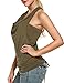 Zeagoo Womens Faux Crystal Twinset Tank Top Blouse Army Green Large