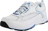 Drew Shoe Women's Athena Athletic Shoe,White/Blue,11.5 WW US