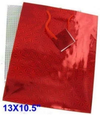 Deluxe Import Trading 4-S1915 X-Large Hologram Gift Bags Assorted - 72 Packs
