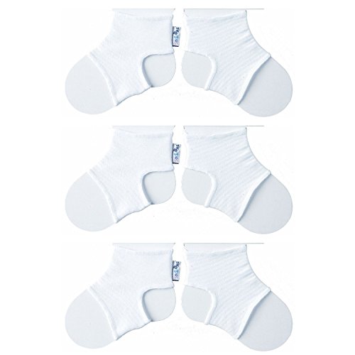 Sock Ons Clever Little Things That Keep Baby Socks On! 3 Pack, White