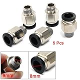 Buy Amico Air Pneumatic Tube 9mm Push In Connector Fittings 5 Pcs by uxcell