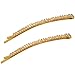 Faceted Crystal Row Two-Tone Bobby Pin - (2 Pcs)