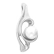 18K White Gold White Pearl Pendant