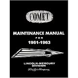 1961 1962 1963 MERCURY COMET Shop Service Manual Book by Mercury