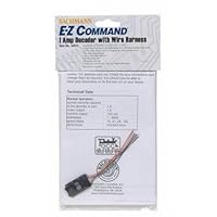 Bachmann Trains E-Z Command Digital Command Control Decoder with Wire Harness (Programming on the Main, Lights, Dimming) 1/card