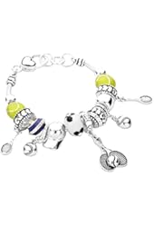 Tennis Theme Beaded Charm Bracelet