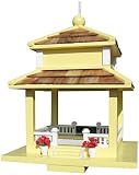 Backyard Bird Cottage Yellow Gazebo Bird Feeder