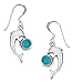 STERLING SILVER HIGH POLISH DOLPHIN EARRINGS WITH