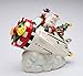 Fine Ceramic Christmas Santa Pilot Flying Airplane Cookie Jar, 10 3/8