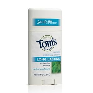 Tom's of Maine Natural Care Deodorant Solid, Woodspice, 2.25 oz (64 g) (Pack of 6)
