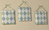 Blue and Green Argyle Wall Hanging Accessories by JoJo Designs