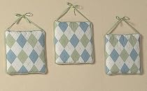 Blue and Green Argyle Wall Hanging Accessories by JoJo Designs